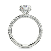 Sonya Round Cut Pave Hidden Halo Engagement Ring Setting - Nivetta